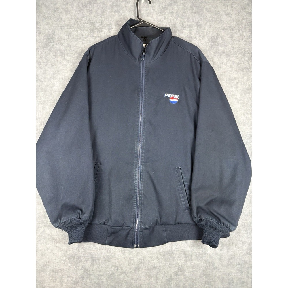 Vintage Pepsi Riverside Jacket Mens L/XL Navy Blue 3M Thinsulate USA Workwear